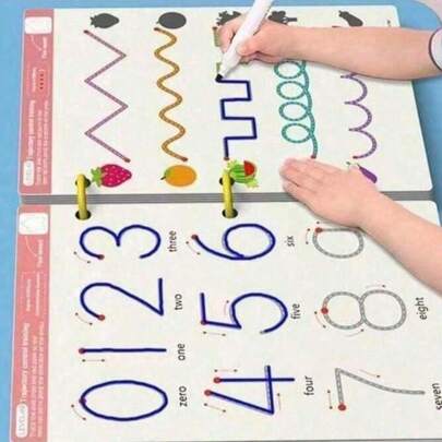 1 Set Reusable Montessori Tracing Workbook For Thinking & Enlightening Movement, Painting Education Control Training