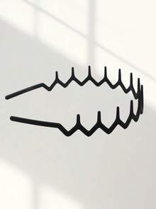 2pcs Wavy Toothed Headbands, Simple Non-Slip Design, Suitable For Men & Women Hair Care, Hair Band, Hair Hoop, Hair Accessories ,Hairband For Women Head Accessories - 彩色 - 查看 5