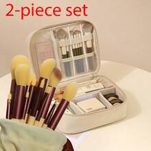 13件套化妆刷套装，含化妆包，采用超柔软优质合成刷毛，适合日常面部彩妆，是馈赠佳品，专业化妆刷套装，完整化妆工具包 - 多色 - 查看 8