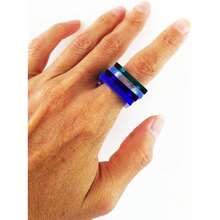 Stackable Acrylic Square Rings, Set Of 4 Rings, 42502411 - Baby Pink - View 2