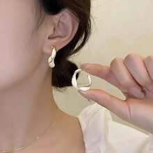 10对装奢华可爱仿珍珠花朵水晶心形吊坠耳环，优雅百搭混搭风格耳环套装，时尚饰品，派对、婚礼、日常佩戴的最佳礼物，随机OPP袋包装 - 10對(隨機出貨)C款 - 查看 6