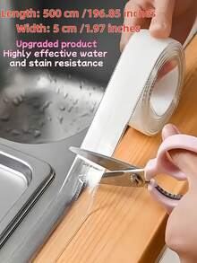 Cuộn băng keo silicon dùng cho nhà bếp và phòng tắm, được thiết kế đặc biệt để bịt kín các khe hở. Loại băng keo trong suốt này rất lý tưởng để trám kín các khe hở xung quanh bồn rửa và nhà vệ sinh. Được làm từ vật liệu bền chắc, đây là lựa chọn tuyệt vời cho cả gia đình và nhà hàng. - Nhiều màu - Xem 12