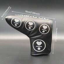 Multiple Designs Golf Club Head Covers, Blade Putter Cover, PU Leather Hook And Loop Closure, Embroidered Logo - Multicolor - View 8