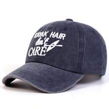 1pc Women's "KAYAK HAIR DON'T CARE" Embroidered Washed Baseball Cap, Fashionable Adjustable Sun Protection Casual Hat Suitable For Spring/Autumn Outings, Travel, Beach, Party - Multicolor - View 10