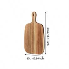 1pc Wooden Pizza Board With Handle, Rosewood Steak Cutting Board, Restaurant Fruit Bread Tray Chopping Board - View 7