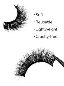 10对柔软蓬松、自然逼真的3D仿貂毛假睫毛，打造更长更浓密的睫毛。假睫毛，睫毛，假睫毛。 - 黑色 - 查看 4