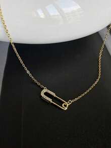BALMORA 1 chiếc dây chuyền bạc S925 mạ vàng, đính đá Zirconia siêu nhỏ, thiết kế độc đáo, thanh lịch, thích hợp đeo quanh xương quai xanh, món quà sinh nhật tuyệt vời. - Vàng - Xem 6