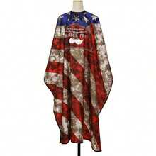 1件专业美发沙龙剪发披肩，印花美发沙龙理发袍，理发师剪发罩衫，不粘理发围裙，美发服，剪发围裙 - 彩色 - 查看 11