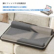 ひざ上テーブル 膝上テーブル ひざ上デスク 多機能 マウスパッド一体型 タブレット用スロット 落下防止ストッパー付き 滑り落ちにくい クッション採用 軽量 持ち運び 車 ベッド ソファー 外出 オフィス 自宅 動画視聴 オンライン学習 読書 - ホワイト - チェックする 5