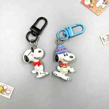 SNOOPY 1pc 2026 New Cute Pendant, Classic Peanut Comic Peripheral, And Cute Debut! Q-Cute Three-Dimensional Design, Soft And Versatile, Whether Used As A Keychain, Bag Accessory, Or Carried On Car Keys, It Is Super Eye-Catching. - Multicolor - View 6