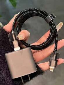 5pcs/Set Data Cable Protector Sleeve, Suitable Compatible With Apple 18/20W Charging Cable, Anti-Bending, Compatible With 13W Fast Charging For IPhone 17/16/15/12, Includes Cable Ties, Easy Storage, Great Gift Idea - 彩色 - 查看 2