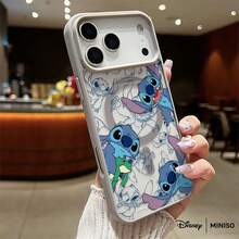 Disney Stitch Stitch & Frog All-Over Print Phone Case Transparent Magnetic Shockproof Case Suitable For Iphone 17 Pro Max/17 Pro/17 Air/17/16/15/14/13/12/11/X/XS Pro/Pro Max Series Iphone 17 Pro Max Case Iphone 17 Pro Case Iphone 17 Case Stocking Stuffers The Girlfriend - Pink - View 3