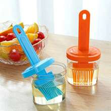 1pc Olive Oil Dispenser Bottle - Brush Cap 2-In-1 Silicone Oil Brush - Heat Resistant, No Shedding, For Cooking Food, Serving Dishes, Bread - Kitchen Tool - View 2