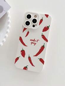 辣椒图案手机壳，全包防震防摔，兼容 17/17Pro/17ProMax/16/16Pro/16ProMax/15/15Pro/15ProMax/14/13/12/11 - 彩色 - 查看 2