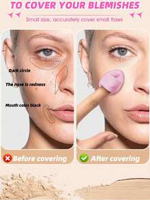 40PCS Pink Makeup Brush Set With Beauty Sponges, Headband & Cleansing Tools - Travel-Friendly Beauty Kit For Women - Pink - View 7