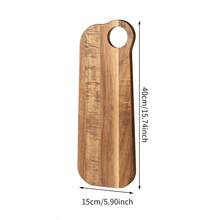 1pc Wooden Pizza Board With Handle, Rosewood Steak Cutting Board, Restaurant Fruit Bread Tray Chopping Board - View 8