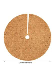 3 miếng đệm tròn bằng lá dừa, dùng để bảo vệ chậu cây và che phủ rễ, miếng đệm phẳng bằng lá dừa, dụng cụ làm vườn, lớp phủ giữ ẩm cho đất trồng cây trong chậu và bảo vệ thân cây. - tròn - Xem 9