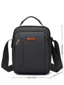 男士休闲斜挎包，商务通勤单肩包，新款竖款小手提包 - 彩色 - 查看 13