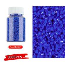 3000pcs/Bottle 14 Colors 2.6mm Square Fuse Beads Set, 4 Transparent Pegboards Included With Instructions, DIY Cute Decor Accessories Materials - Small Bottle Of 2.6mm Perlite Beads - View 8