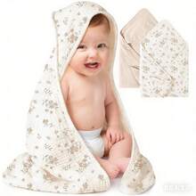 30"X30" Hooded Baby Muslin Bath Towel, Super Soft Absorbent Infant Bathrobe, Suitable For Newborns And Babies, Essential Baby Item, Registry And Gift - Multicolor - View 27