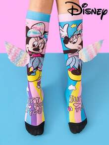 Disney 可爱3D儿童过膝袜，时尚儿童高筒袜套装，高品质礼物，趣味时尚卡通3D袜子，适合返校季穿着 - 彩色 - 查看 10
