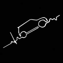 Car Outline ECG Heartbeat Strip Reflective Stickers For MINI S R55 R56 F56 F55 F57 F60 R60 Countryman JCW Vinyl Decals - Car Sticker - View 10