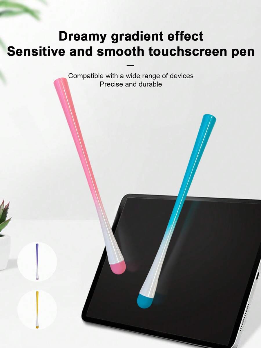 Ombre Waist-Shaped Metal Stylus Pen, Multi-Device Capacitive Touch Screen Pen - Multicolor - View 1