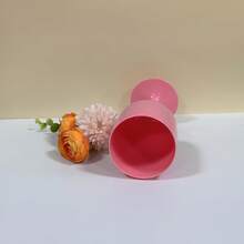 1/6/12只装塑料高脚杯，塑料葡萄酒杯，粉色和白色香槟鸡尾酒杯，塑料香槟杯，PP材质，不易碎耐用，适合婚礼/派对/野餐 - 查看 3