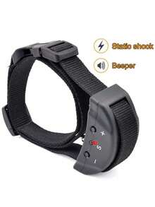 1pc Anti-Barking Collar With Shock & Vibration Dual Modes, Suitable For Small/Medium/Large Dogs, Pet Training Collar, Black - Black - View 5