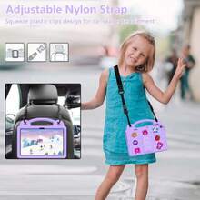 Case Compatible With Honor Pad X8 10.1" 2022 / Honor Pad X8 Lite / MatePad SE 10.1" 2022 / MatePad T10s / T10 / Enjoy Tablet 2 10.1", With Handle / Shoulder Strap / Stand, Light Purple-B, 42530840 - 咖啡棕 - 查看 6
