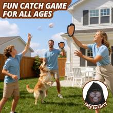 Wee Wonders Toss And Catch Ball Game Set, Kids Baseball Glove Includes 2 Paddles & 3 Sticky Balls, Ball And Catch Game For  Yard Pool Outside, Beach Essentials,Indoor Outdoor Kids Toys For Toddlers Ages 3-12 - Brown - Popular - View 6