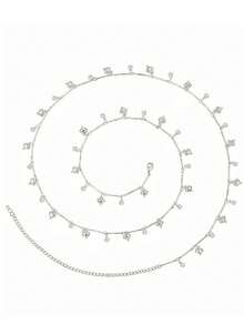 Cadena para la cintura sexy y brillante para bikini, cadena para la cintura con colgante de corazón minimalista - Cadena de cintura - Ver 8