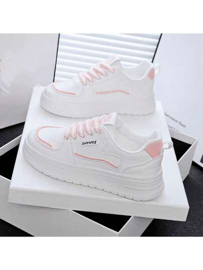 Zapatillas de tenis de suela gruesa, transpirables y elegantes para mujer, cómodas.