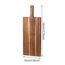 1pc Wooden Pizza Board With Handle, Rosewood Steak Cutting Board, Restaurant Fruit Bread Tray Chopping Board - View 18