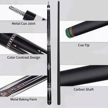 1 Pc Carbon Fiber Universal Cue , - Black - View 1