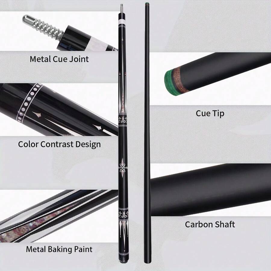 1 Pc Carbon Fiber Universal Cue , - Black - View 1