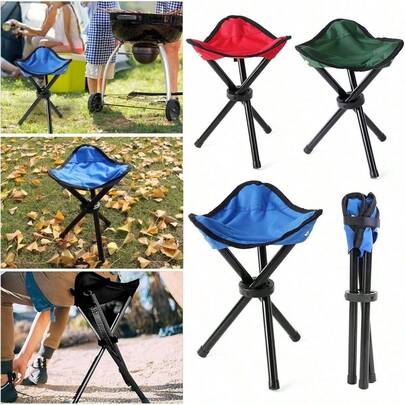 Silla de camping plegable Mimi, altura ajustable, material de aleación de aluminio duradero, adecuada para playa, pesca, caza y otras actividades al aire libre cómodas (tamaño pequeño 22cm*22cm*31cm)