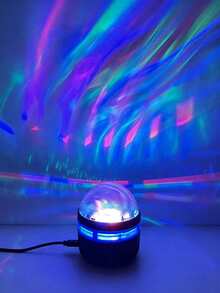Minimalist Design Polar Projector With Remote Control, Aurora Projection Lamp, USB Powered, LED Comet Effect Lighting, Remote Control Included, Suitable For Bedroom Star Projector, Night Light Projector, Great For Parties, Birthdays, Relaxing Atmosphere In Office Or Home, Purple LED Lights, Ideal Gift For National Day, Labor Day - Multi-color light - View 3