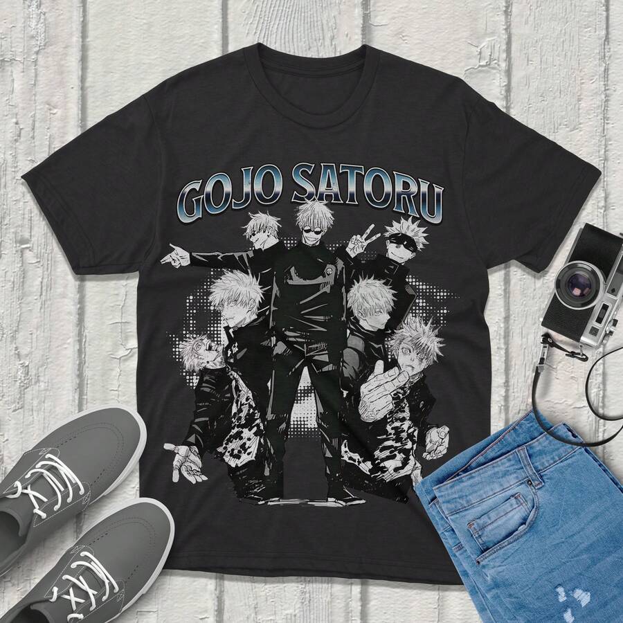J-Ujutsu K-Aisen  Black Top Short Sleeve T-Shirt For Boys Girls Men Women, Boys Summer Outfits, Teen Summer Clothes, Summer Outfits Men, Elaquor Curve, Sumwon,  Kids, Summer Outfits, Spring Outfits, Y2k, Matching Outfits For Parents And Children, Frozen  Gradient Portrait T-Shirt, Anna Princess Tee, Olaf & Sven Tee Pay Homage To The Strongest Sorcerer With This Black T-Shirt Showcasing  In A Bold And Stylish Print. It Offers All-Day Comfort For Daily Activities, While The Distinctive Design Makes It A Great Conversation Starter Among Fellow Anime And J-Ujutsu K-Aisen Fans. Personalized Gifts, Gifts Specially Prepared For  Fans, Gift For Kids, Friends And Family. - Black - View 1