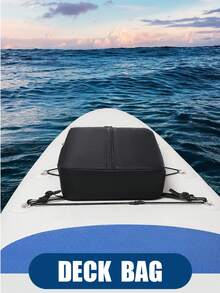 1pc Surfboard Accessories Storage Bag, Swimming Sports Bag, Drink Cooler Insulation Bag, Black Surfboard Deck Storage Bag, Paddle Board Storage Bag, Portable Carry Bag - Black - View 3