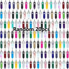 5/10/20/30 Pcs Natural Crystal Gemstone Pointed Pendant, Multiple Colors, Fashionable Styles, With Necklace Making Supplies, For DIY Jewelry Making, Christmas Gift Craft Kit - Crystal Pendant - View 15