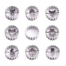 9pcs Easter Egg Shaped Cookie Cutters Stainless Steel Baking Mold Creative Cookie Biscuit Cutter For Holiday Parties And Clay Crafting - Silver - View 7