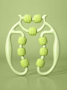 2件装瑜伽腿部按摩器 - 腿部滚轮、泡沫轴、肌肉按摩工具，用于腿部拉伸和放松，多功能按摩器 - 彩色 - 查看 6