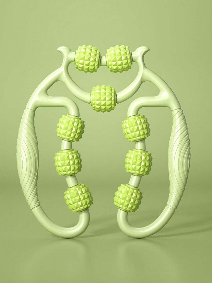 2 Pieces Of Yoga Leg Fitness Tools: Circular Leg Clamps, Small Leg Massage Rollers, Canes With Wolf Teeth, Foam Rollers, Muscle Stretching And Relaxation Massage Devices. Multi-Functional Massager. Yoga Relaxation Tools. For Your Girlfriend Or Mother. - Multicolor - View 1