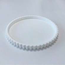 1pc White Wavy Round Silicone Tray, Thick Waterproof & Stain-Resistant, Multi-Purpose Storage Tray; INS Style Cream Color, Light Luxury Style, Suitable As Decorative Tray, Can Be Used For Cosmetics, Bathroom Toiletries, Or Displayed On Living Room Coffee Table And Desk - Multicolor - View 3