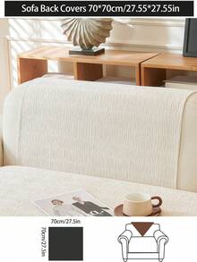1pc Comfortable Chenille Sofa Cushion Cover, All-Season Universal Sofa Seat Protector, Modern Minimalist Non-Slip Sofa Pad, Dust-Proof And Washable Sofa Slipcover, Beige Fresh And Soft, Color-Fast And Shed-Resistant, Pet-Friendly, Fits L-Shaped Sofa And 1/2/3/4-Seat Sofa - Beige - View 17