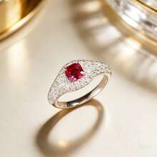 1 chiếc nhẫn thời trang sang trọng, tinh tế, cao cấp được đính toàn bộ đá Cubic Zirconia, thích hợp cho nữ giới đeo hàng ngày. - Bạc - Xem 13