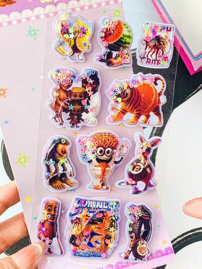 1pc - Random 1 Sheet From Classic Chinese Mythology "Shan Hai Jing" - Detailed Sticker Toy - 3D Sticker - Soft Toy - Squishy Toy - Fidget Toy - Stitch Toys - Travel Toys - Classroom Fidget Toys - Mini Bath Toys - Christmas Stationery Stress Ball, Birthday Gift, Perfect Gift, Gift, Toys, Games, Easter Gift, Christmas Gift, Halloween Gift, Christmas Eve Gift