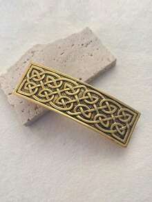 1pc Women's Hair Tie Clip, Bronze Spring Ponytail Holder, Vintage Metal Totem Hair Barrette, Classical Pattern Hair Accessory, Hair Accessories, Head Accessories, Claw Clips - 青銅 - 查看 7