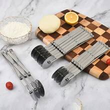 1pc Baking Tools, Stainless Steel Pizza Cutter, Adjustable Gap, Multi-Purpose Noodle Dough Cutter, Three-Wheel, Five-Wheel, Seven-Wheel Pizza Cutter - Silver - View 2